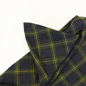 Green Blue Kilt Fabric | Green Blue Tartan Fabric | Poly Rayon Kilt | Decor, Napkins, Scarves, Costumes, Blanket, Face Mask, Kilt |