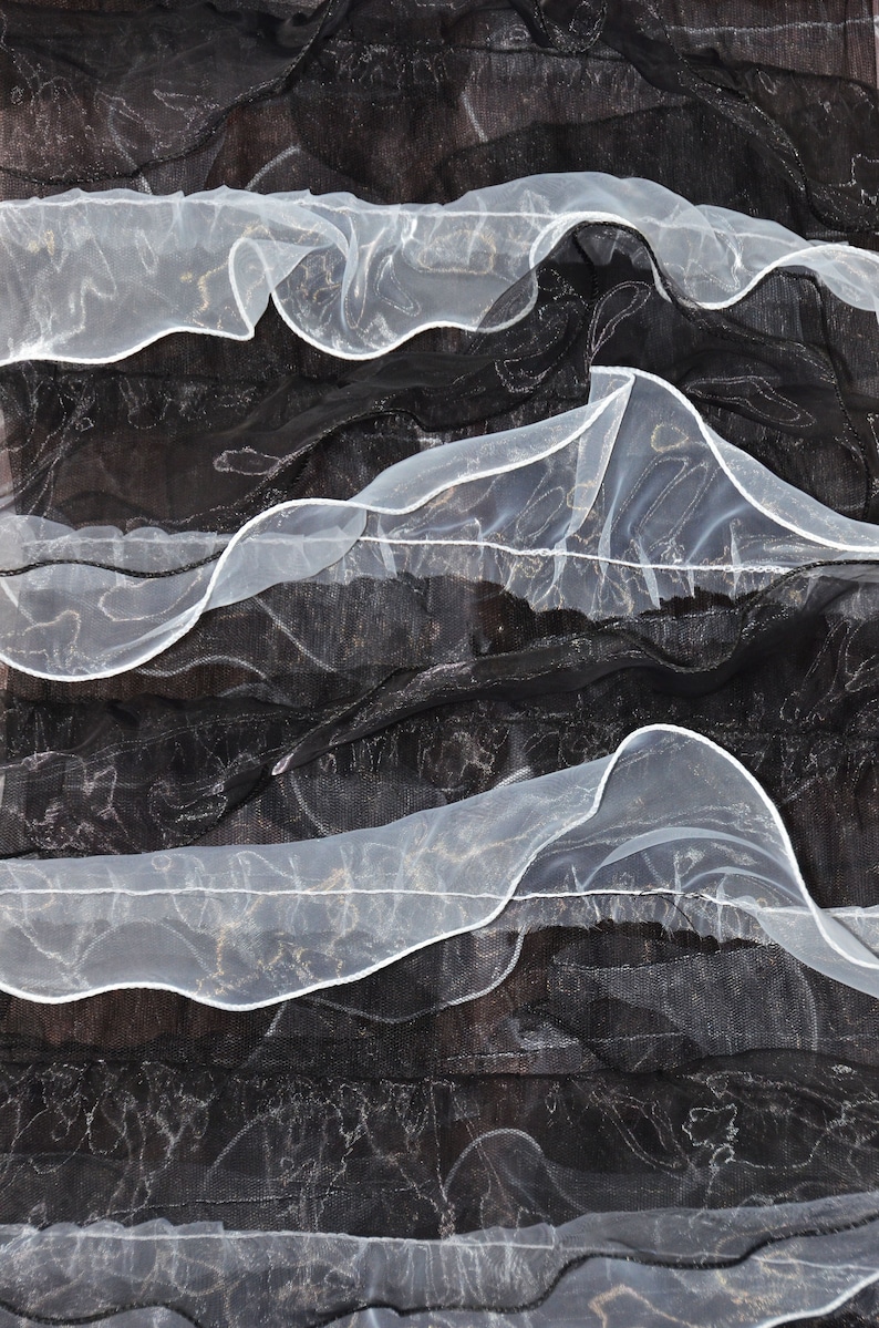 Fabric Flowing Ruffle Ruffle Fabric | Organza Ruffle Mesh Fabric | Organza Ruffle | Mesh ...