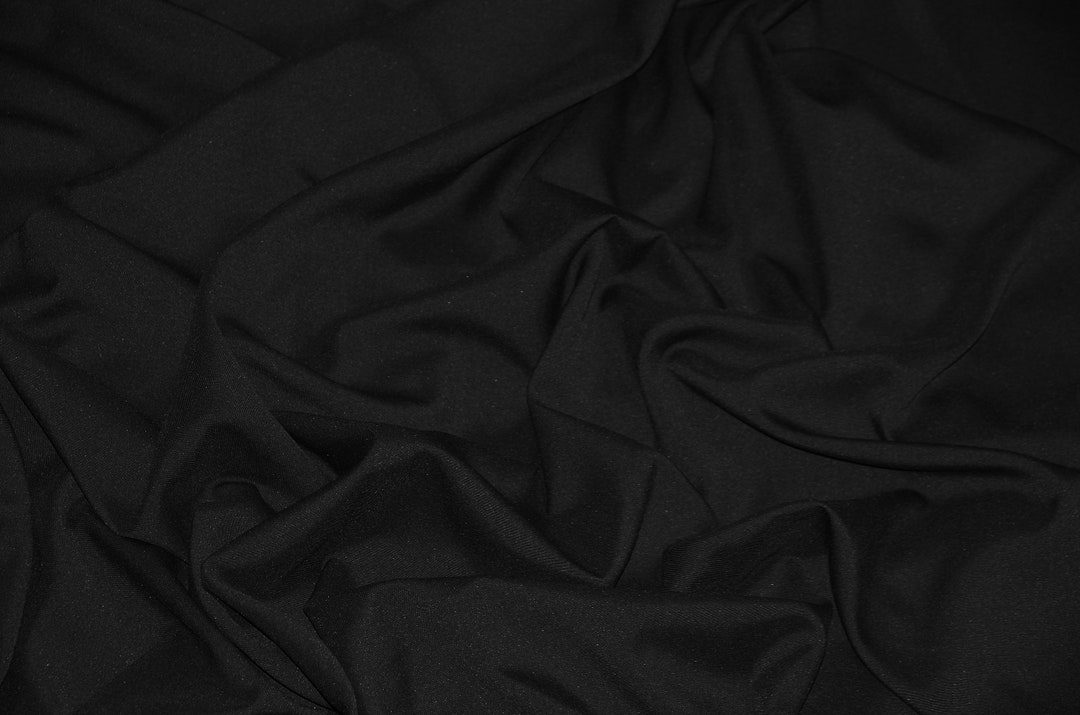 Black Polyester Fabric Sold by the Yard X 60 and 120 Wide Visa Polyester Fabric by the Yard and