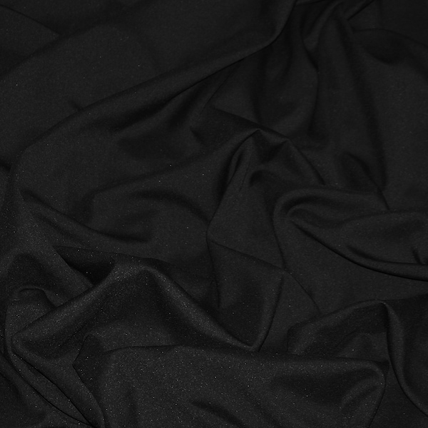 Black Polyester Fabric Sold by the Yard x 60" and 120" Wide | Visa Polyester Fabric by the Yard and Bolt | Polyester Tablecloth Fabric