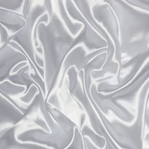 Dark Silver Satin Fabric, Silky Satin Fabric Silver , Bridal Satin