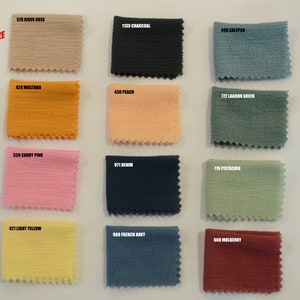 2021 New Colors | 100% Cotton Gauze by the Full Yard | 35 Colors | On Sale for 5.99 a Yard | 48&quot; Wide | Cotton Muslin Fabric | Soft Cotton |