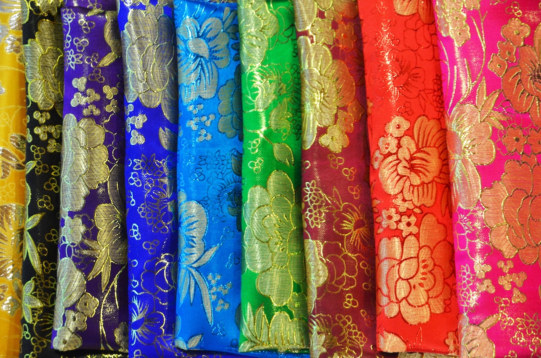 Chinese Flower Brocade Fabric | 9.99 Full Yard Price | 58