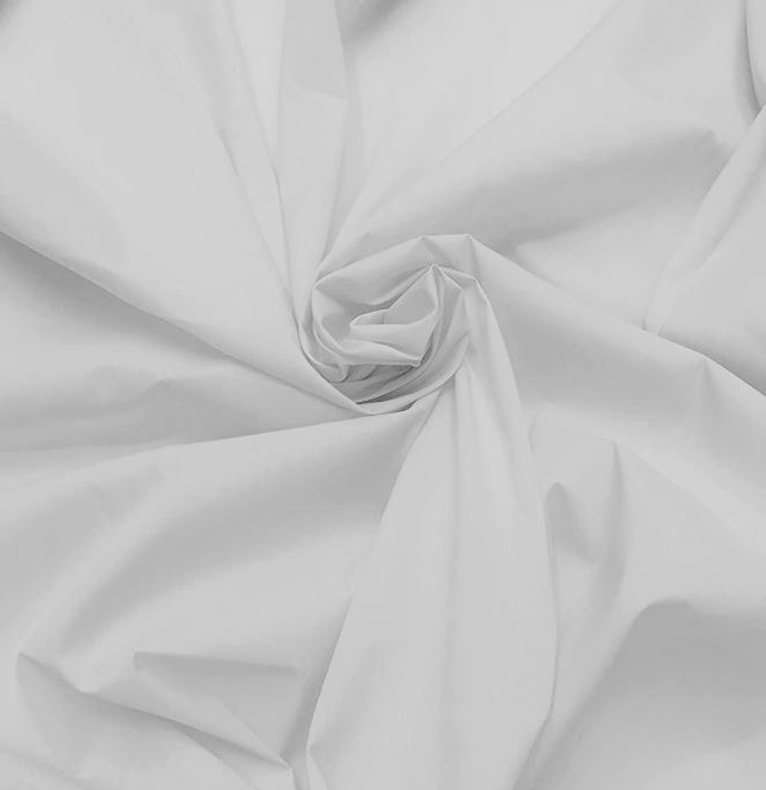 Tela blanca 100% algodón de 58 pulgadas de ancho | Vendido por The Yard |  Ropa de costura sólida para manualidades | Tela blanca