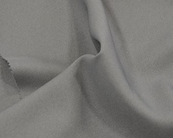 Grey Gabardine Fabric | Sold by the Yard x 60" Wide | Gabardine Suiting is a Fine Woven Heavy Polyester with Linear Stripes