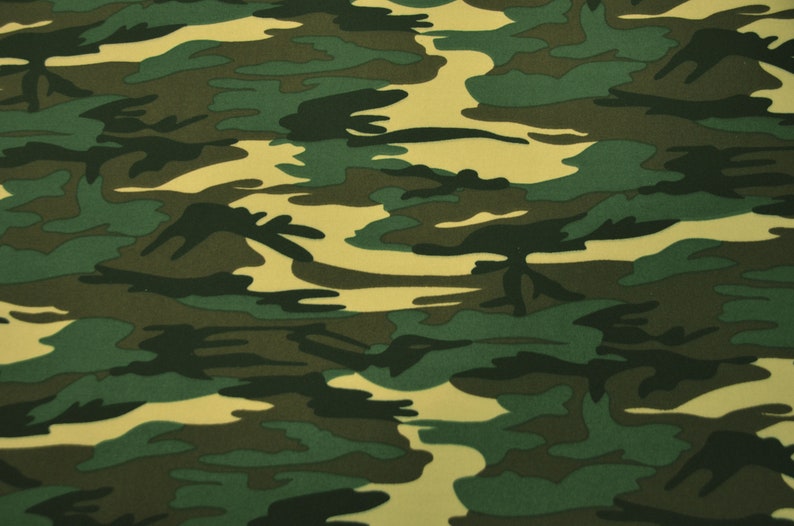Army Camouflage Fabric Neoprene Scuba Techno Fabric 2 mm Etsy