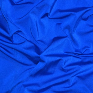 Royal Blue Nylon Spandex 4 Way Stretch Fabric by the Yard or Bolt | Width is 58&quot; | Great for Swimwear, outfits, and any active wear