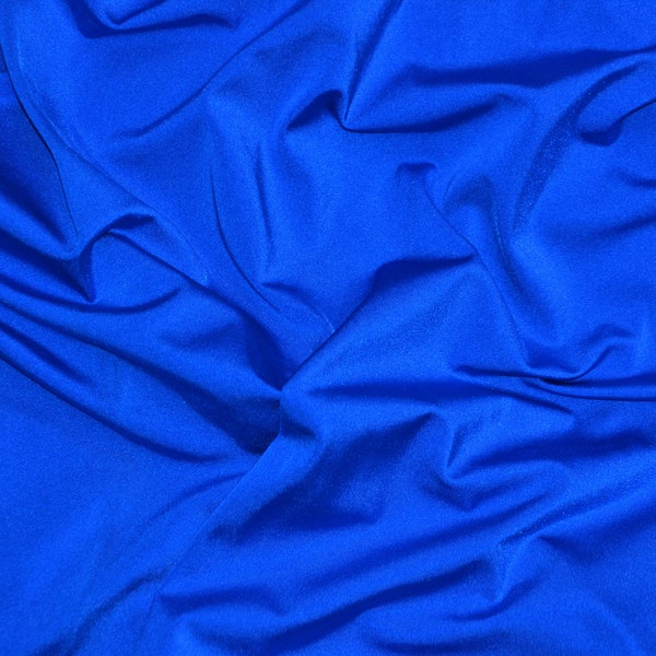 Royal Blue Nylon Spandex 4 Way Stretch Fabric by the Yard or Bolt | Width is 58" | Great for Swimwear, outfits, and any active wear