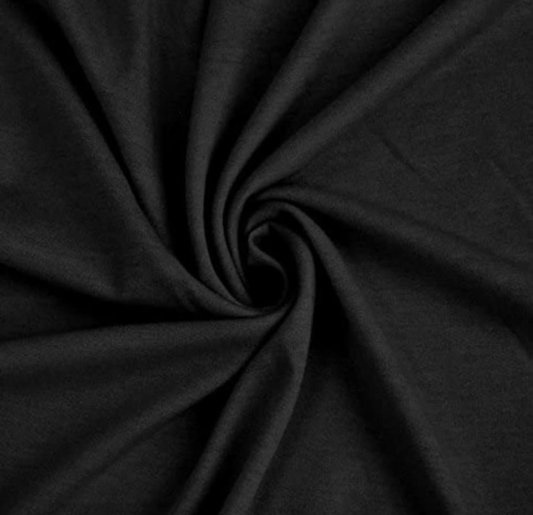  Double Stretch Knit Solid Black, Fabric by the Yard : Arts,  Crafts & Sewing