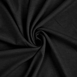 100% Cotton Black Fabric by the Yard for 6.99/Yard x 60" Wide | Black Cotton Sheeting | Only 900 Yards Available | Mask Fabric, Shirt, Pouch