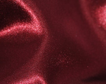 Burgundy Shiny Bridal Satin Fabric | Heavy Shiny Bridal Satin | 60" Wide | Wedding, Apparel, Crafts, Decor, Dresses Gowns, Events, Party