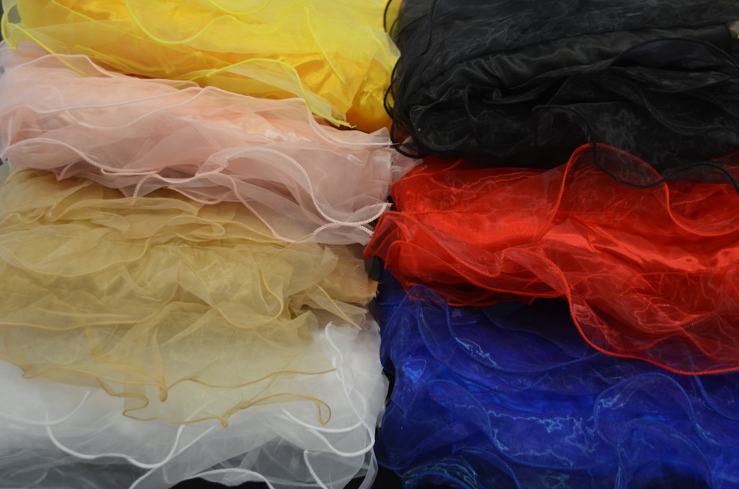 Ruffle Fabric | Organza Ruffle Taffeta Fabric | Organza Ruffle ...