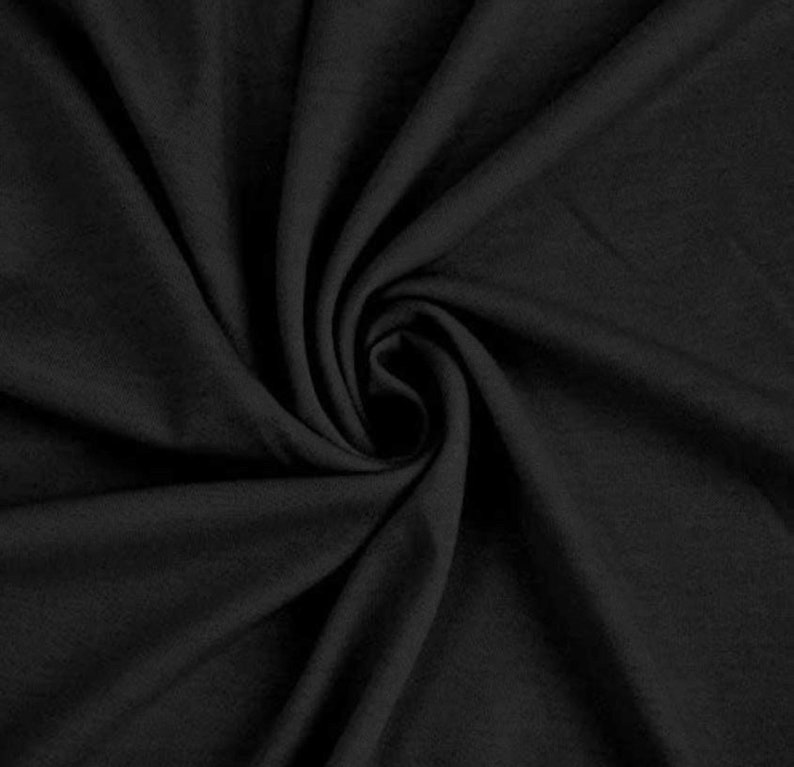Negro algodón poliéster tela ancha colores sólidos 60 - Etsy España