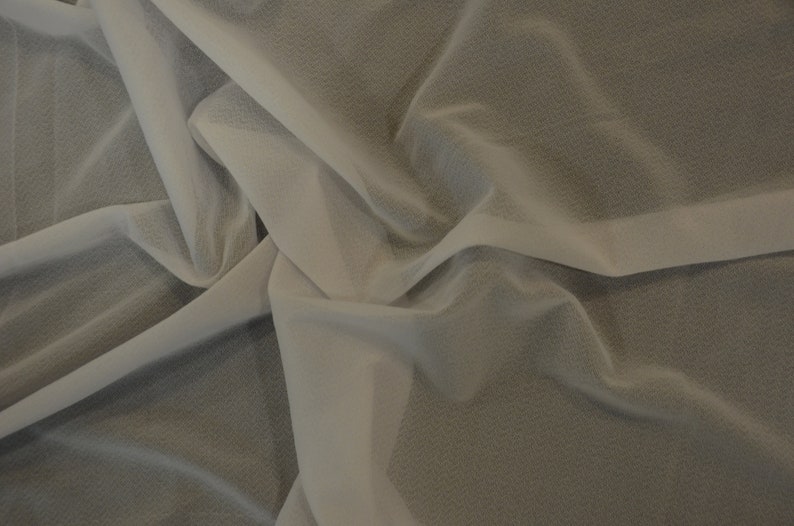 White Lightweight Iron on Tricot Fusible Interfacing Interlining | 3.99 a Yard | Glued Tricot Fusing Fabric | 60" Wide x 1 Yard | Fusible | image 1