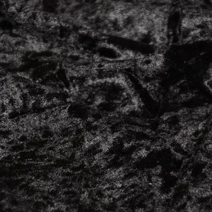 Black Panne Velvet Fabric Sold by the Yard and Bolt | Width is 58&quot; Wide | Panne Velour makes great for apparel, costumes, and event drapery
