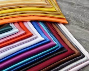 Silky Soft Charmeuse Satin Fabric by the Yard and Wholesale Bolt | 60" Wide | Non Stretch | Charmeuse Satin | Bridal Wedding Satin Fabric |