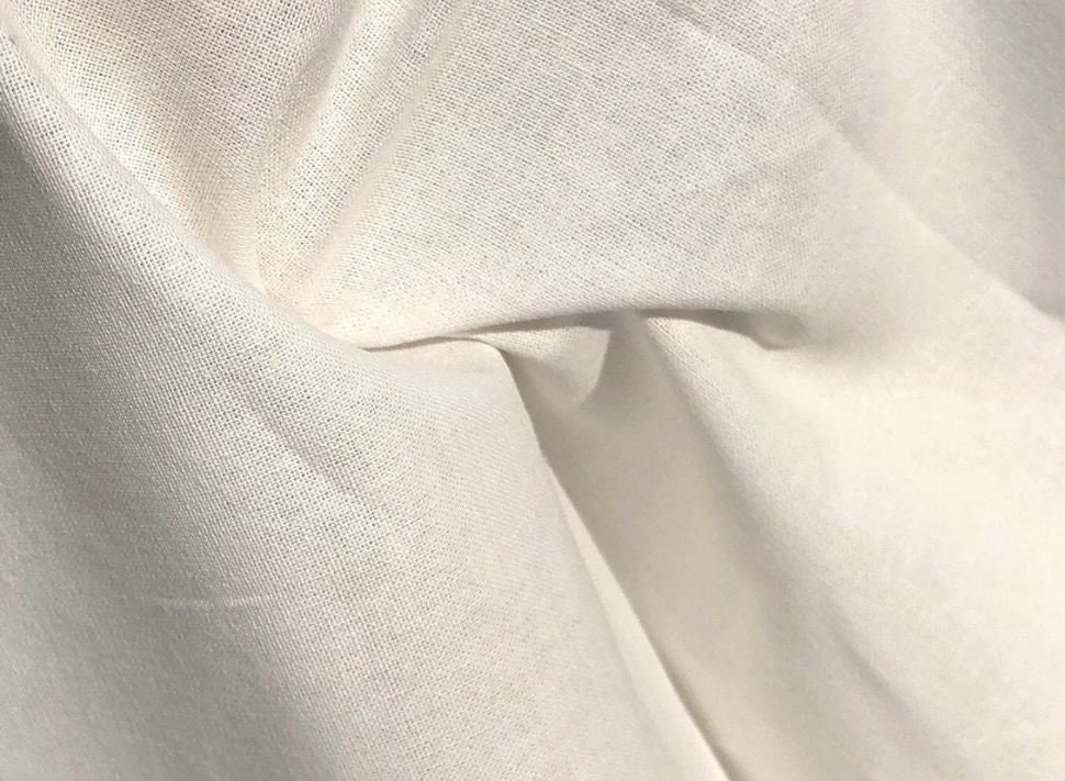White Cotton Fabric by the Yard | 120" Wide Woven Sheeting | 100% ...