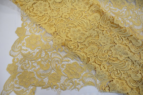 Gold Guipure Lace Rafaella