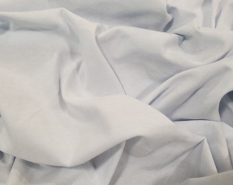 White Cotton Spandex Fabric | On Sale 7.99/Yard | 10 oz | 60" Wide | 95/5 Cotton Span | White Cotton Spandex Jersey Knit | Continuous Yard |
