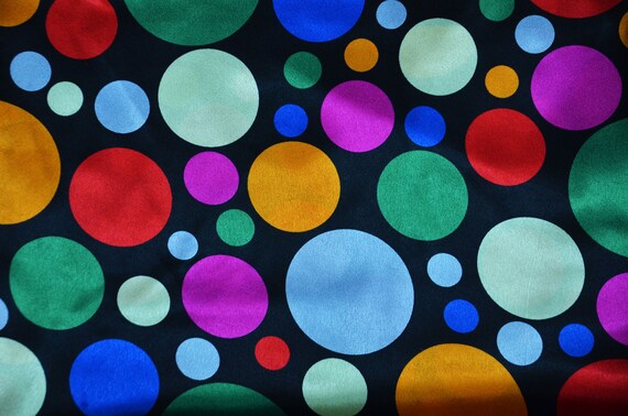 Yellow Polka Dot Fabric | Polka Dot Satin Fabric | Polka Dot