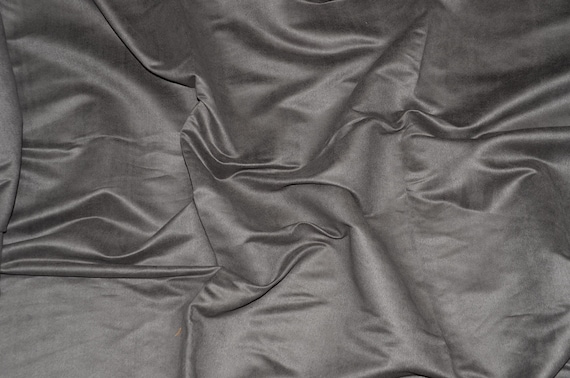 Gray Suede Fabric by the Yard Gray Microsuede Faux Suede Apparel, Outdoor,  Furniture, Silver Microsuede, Faux Suede Fabric 
