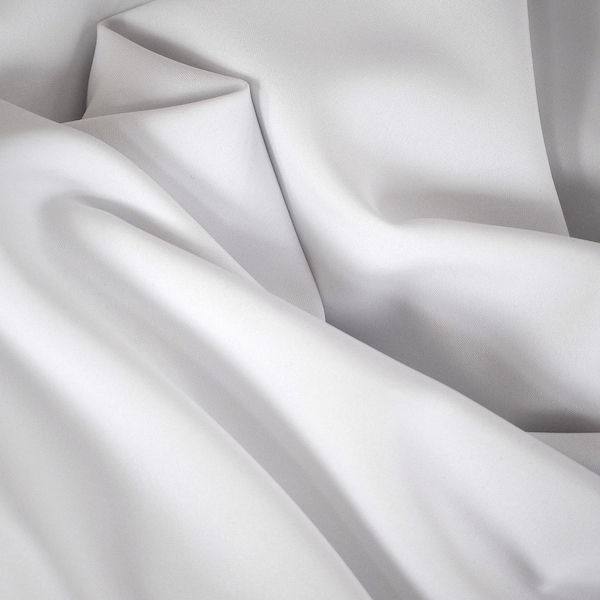 White Polyester Fabric Sold by the Yard x 60" and 120" Wide | Visa Polyester Fabric by the Yard and Bolt | Polyester Tablecloth Fabric
