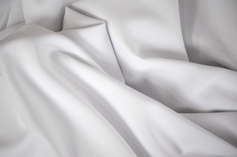 White Polyester Fabric Sold by the Yard x 60 and 120 Wide Visa Polyester Fabric by the Yard and Bolt Polyester Tablecloth Fabric image 1