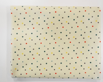 Multi Color Mini Dot Cotton Fabric | 60" Wide x 1 Yard | 100 Percent Cotton Print | Cotton Face Mask | Cotton Quilt | Rainbow Polka Dot Mask