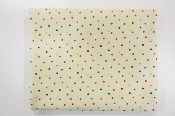 Multi Color Mini Dot Cotton Fabric | 60" Wide x 1 Yard | 100 Percent Cotton Print | Cotton Face Mask | Cotton Quilt | Rainbow Polka Dot Mask