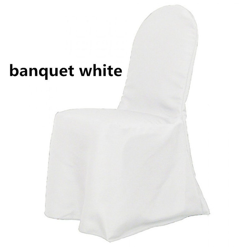 Black Polyester Banquet Chair Cover Wholesale Box of 50 for Etsy