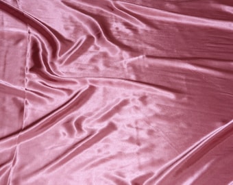 Mauve Charmeuse Satin Fabric by the Yard and Wholesale Bolt | 60" Wide | Charmeuse Fabrics | Charmeuse Satin | Bridal Wedding Satin Fabric |
