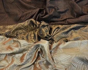 Taffeta Fabric | Bark Leaf Taffeta Fabric by the Yard x 60" Wide | Apparel, Costume, Dress, Cosplay, Wedding, Tablecloth, Overlay | Zig zag