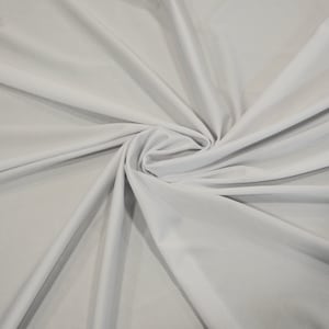 White Yoga Spandex Fabric | White Active Wear and Sportswear Fabric | Poly Spandex for Digital Printing | Slight Sheen 4 Way Stretch Knit |