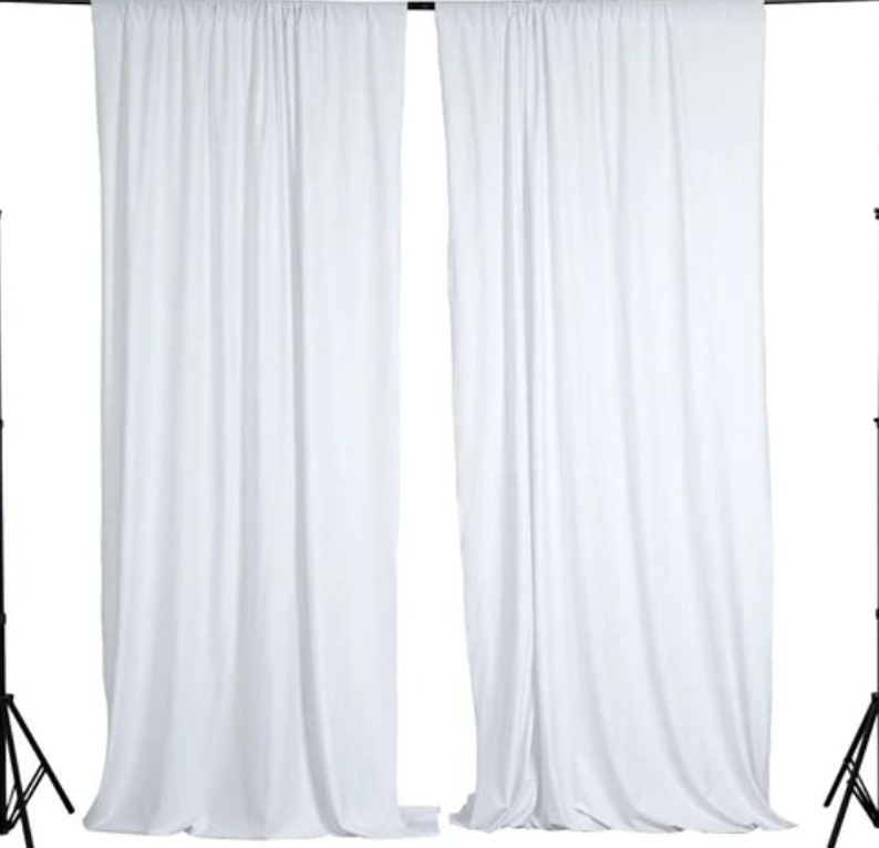 White Polyester Fabric Sold by the Yard x 60 and 120 Wide Visa Polyester Fabric by the Yard and Bolt Polyester Tablecloth Fabric image 6