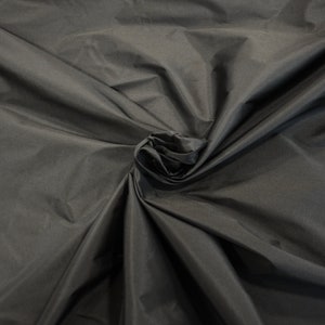 Pure Black Silk Taffeta Fabric | Soft and Bright White Polyester Taffeta Dupioni Fabric by the Yard | 54" Wide | Dresses, Curtain, Cosplay |