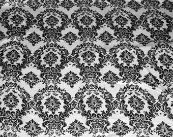 Damask Satin Print Fabric | Charmeuse Satin Damask by the Yard | Satin Animal Print | 60" Wide | Soft Flowy Satin Print on Sale |