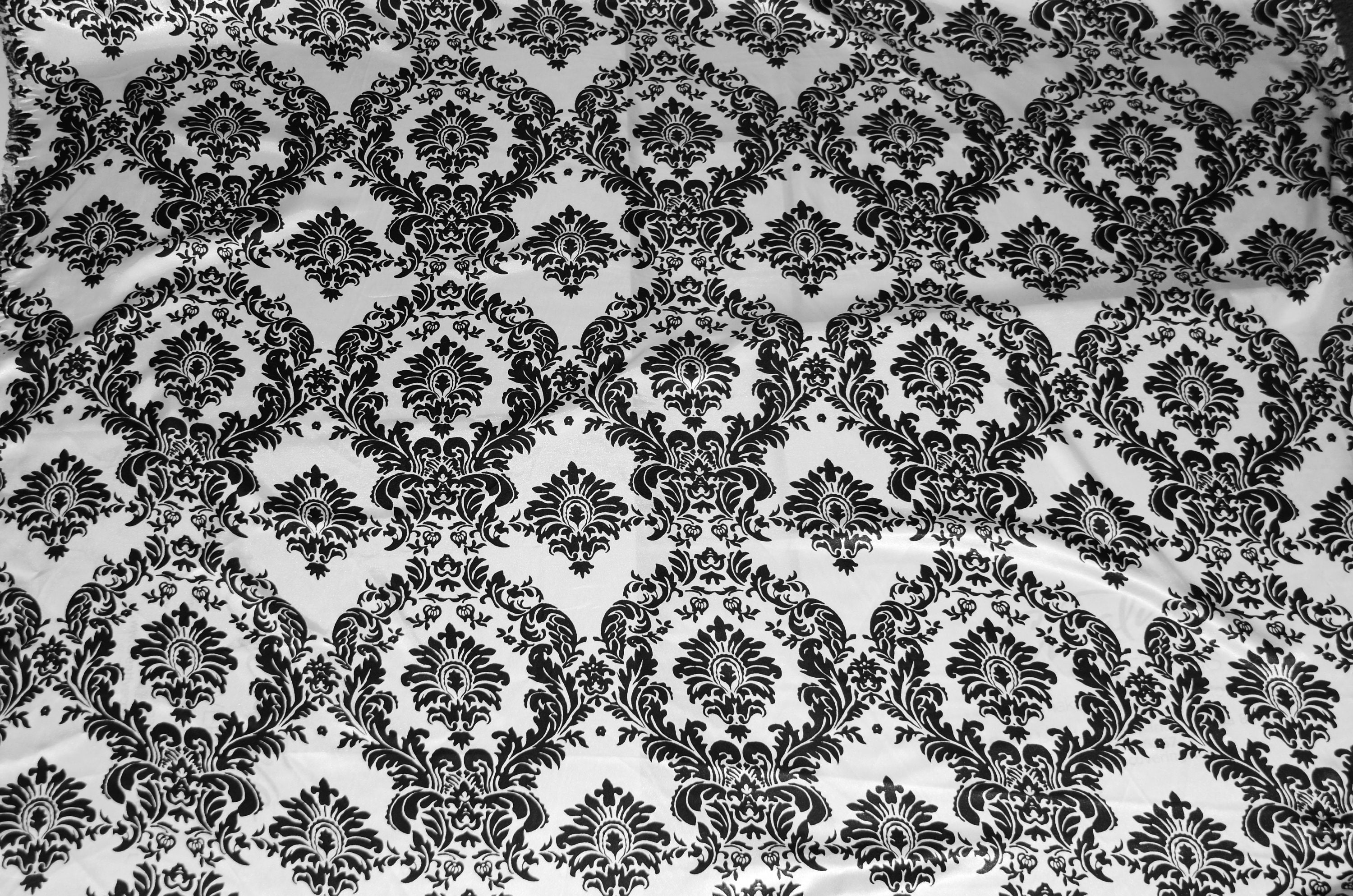 Damask Satin Print Fabric Charmeuse Satin Damask by the Yard Etsy