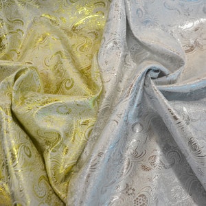 Metallic Paisley Brocade| 9.99 Full Yard Price | 58&quot; Wide | Chinese Brocade Fabric | Chinese Fabric | Chinese Jacquard | Asian Fabric |