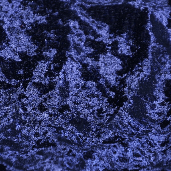 Navy Blue Panne Velvet Fabric Sold by the Yard and Bolt | Width is 58" Wide | Panne Velour makes great for apparel  costumes & event drapery