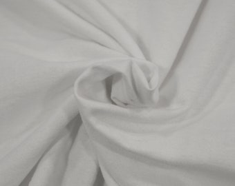 100% Cotton White Flannel Fabric By the Continuous Yard | 60" Wide | White Flannel | Cotton Flannel | Blanket, Quilt, Craft, Drapery Flannel