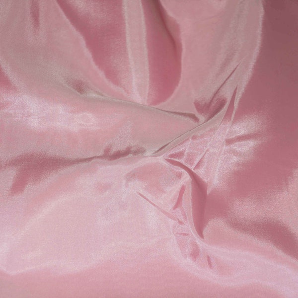 Blush Pink Polyester Lining Fabric by the Yard | Over 50 Colors | 60" Wide | Dress Lining, Quilt Lining, Taffeta Lining, Suit Lining Apparel