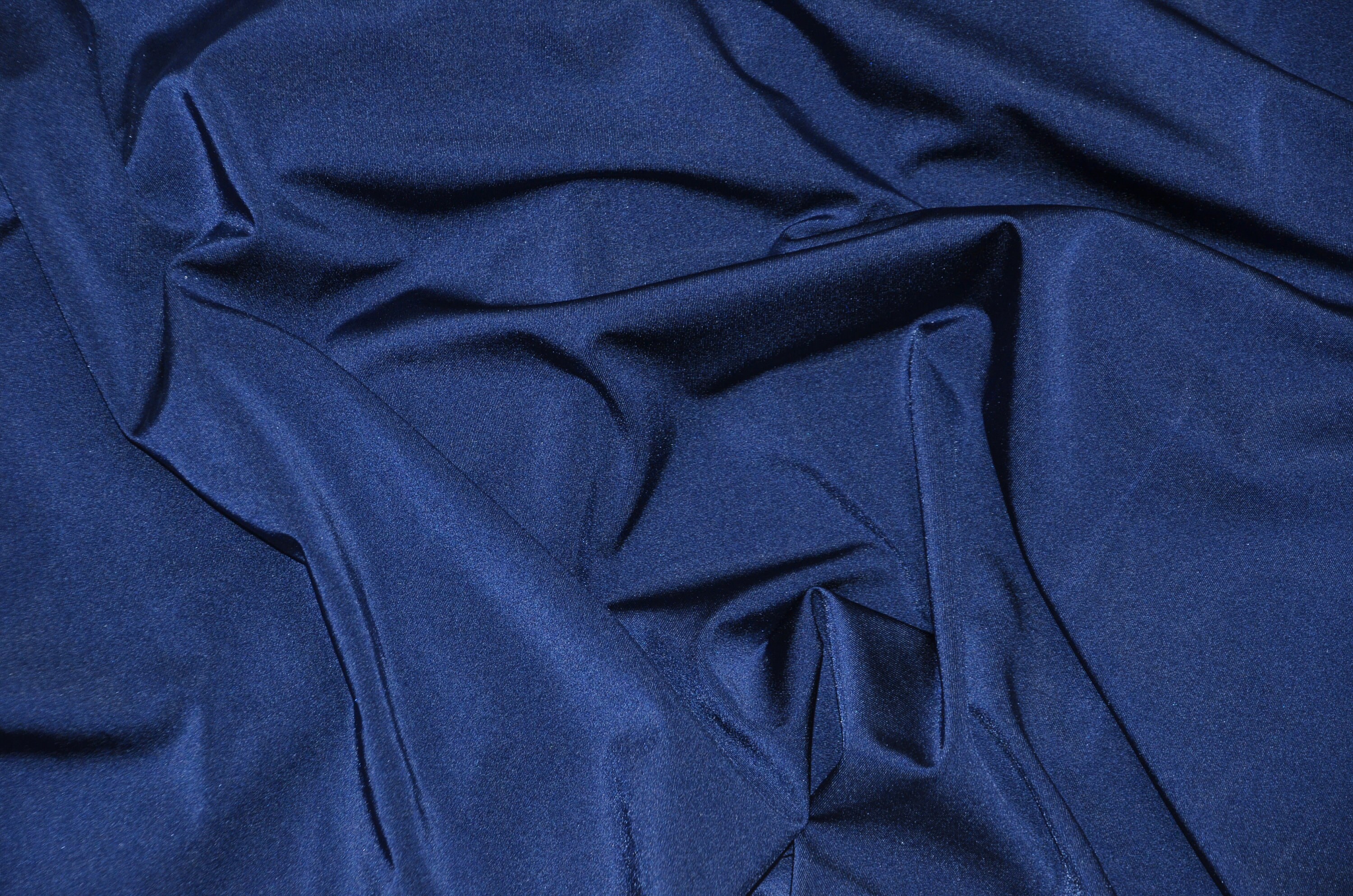 Navy Blue Nylon Spandex 4 Way Stretch Fabric by the Yard or Bolt | Width is 58" | Great for Swimwear, outfits, and any active wear
