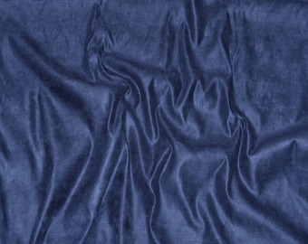 Navy Suede Fabric by the Yard | Navy Microsuede | 60" Wide | Faux Suede | Upholstery Weight, Tablecloth, Bags, Pouches, Cosplay, Costume