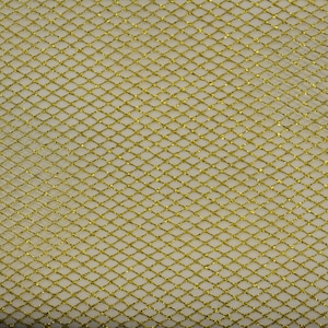 Iridescent Rhinestones Fabric On White Stretch Net Fabric, Spandex