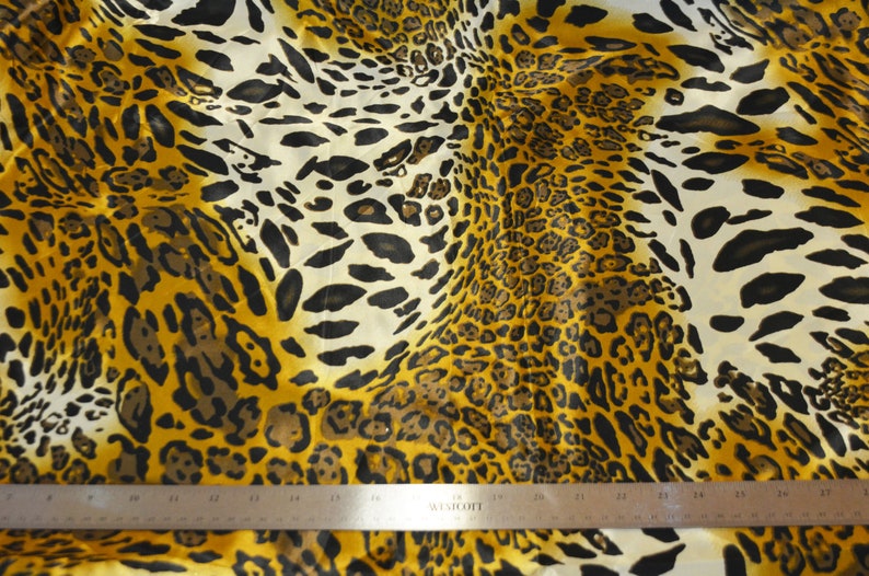 Jungle Animal Satin Print Fabric Charmeuse Satin Tiger - Etsy