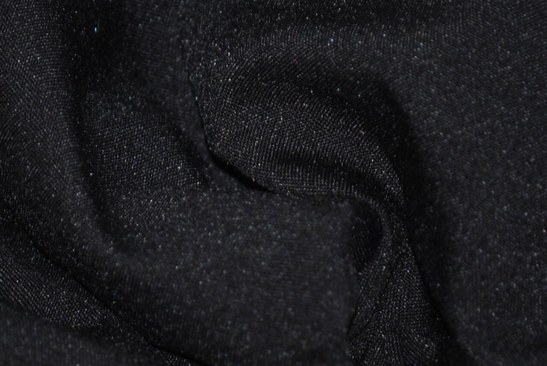 Black Stretch Scuba Double Knit Fabric by the Yard Scuba | Etsy