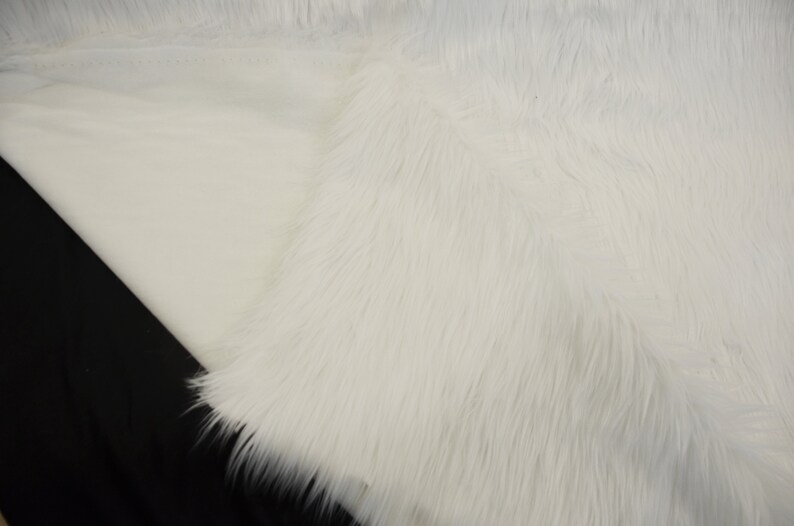 White Faux Fur 2 Pile White Fur Fabric Fursuit Fur Etsy
