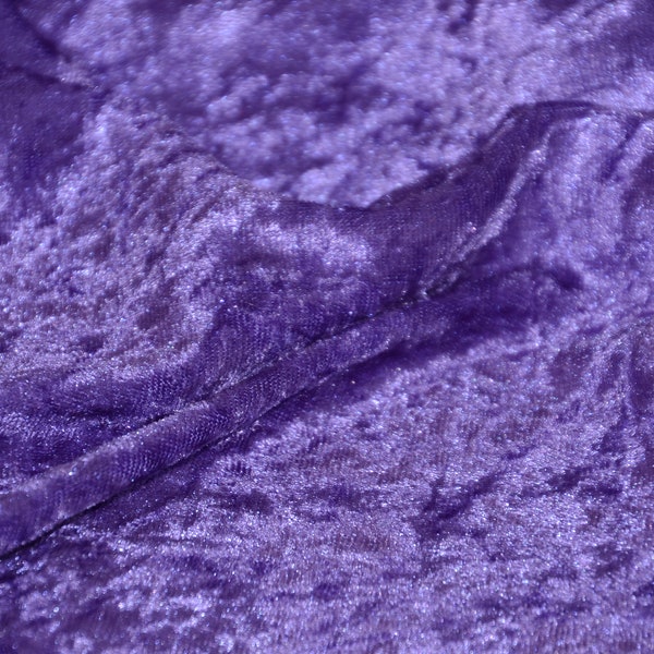 Purple Panne Velvet Fabric Sold by the Yard and Bolt | Width is 58" Wide | Panne Velour makes great for apparel, costumes, and event drapery