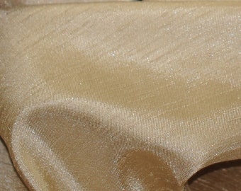 Light Gold Diamond Embroidery on Shantung Embroidered Dupioni Silk main image 1
