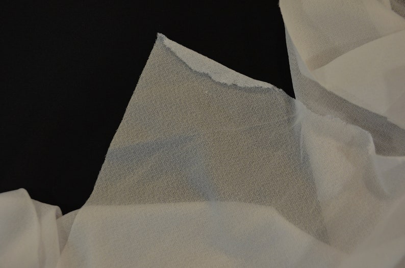 White Lightweight Iron on Tricot Fusible Interfacing Interlining | 3.99 a Yard | Glued Tricot Fusing Fabric | 60" Wide x 1 Yard | Fusible | image 5